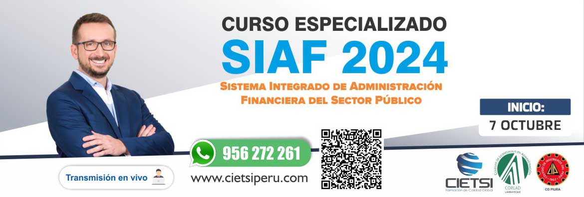 curso especializado sistema integrado de administraciOn financiera siaf 2024